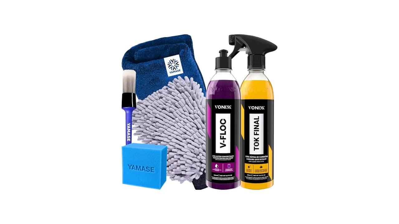 Melhor Kit de Limpeza Automotiva: Cera Carnauba, Aplicador de Espuma e Pano Microfibra